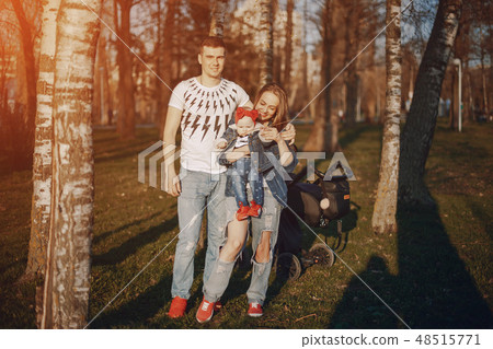 family on a walk 48515771