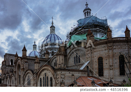 Domes of the New Cathedral in Cuenca, Ecuador Domes of the New Cathedral in Cuenca, Ecuador 48516396