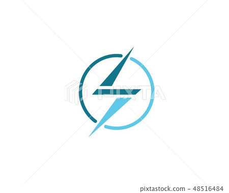Flash thunderbolt logo template vector Flash thunderbolt logo template vector 48516484