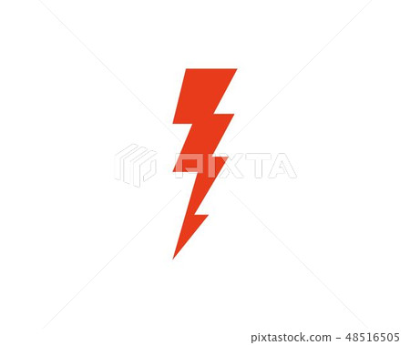 Flash thunderbolt logo template vector Flash thunderbolt logo template vector 48516505