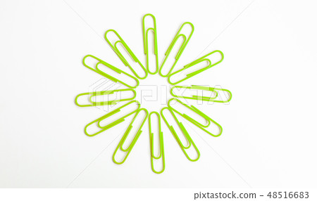 Paper clips isolated daisy flower sun color 48516683