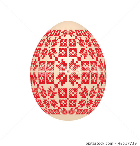 easter egg with ukrainian cross-stitch pattern easter egg with ukrainian cross-stitch pattern 48517739