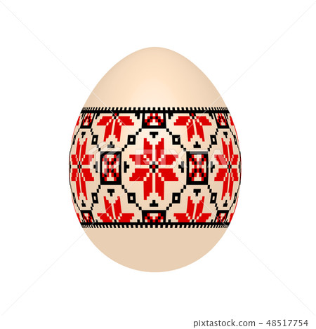 easter egg with ukrainian cross-stitch pattern easter egg with ukrainian cross-stitch pattern 48517754