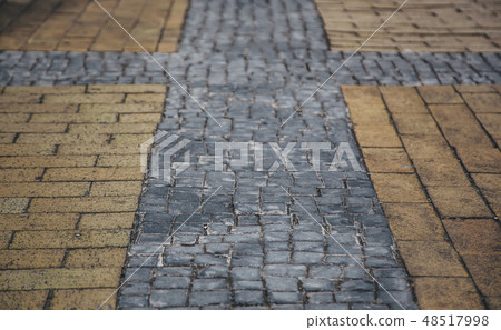 Cobblestone floor for pedestrians 48517998