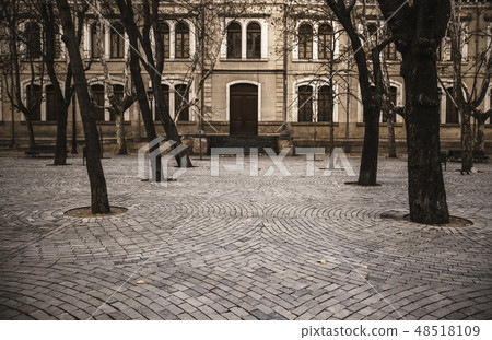 Square with trees Square with trees 48518109