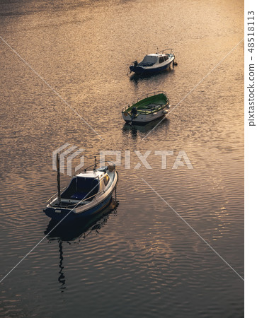 Recreational boats in the sea Recreational boats in the sea 48518113