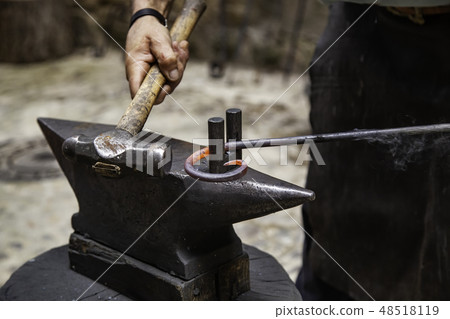 Iron incandescent in an old metal Iron incandescent in an old metal 48518119