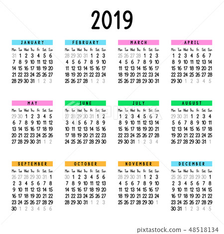 Calendar 2019 Calendar 2019 48518134