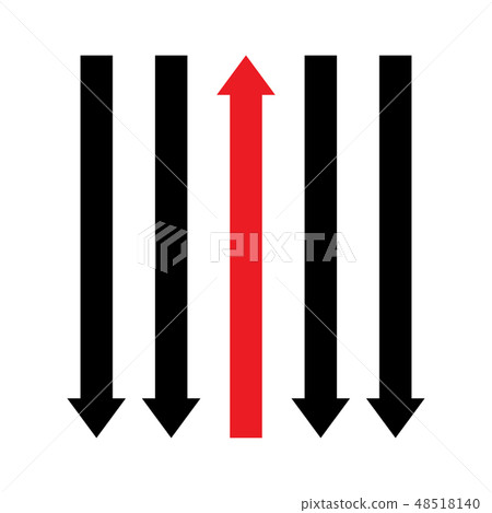 Black and red arrows Black and red arrows 48518140