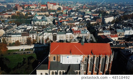 Aerial View of Krakow, Wawel, Royal Castle, Poland, Aerial View of Krakow, Wawel, Royal Castle, Poland, 48518492