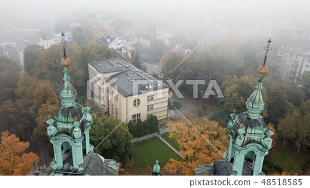 Aerial View of Krakow, Wawel Royal Castle, Aerial View of Krakow, Wawel Royal Castle, 48518585