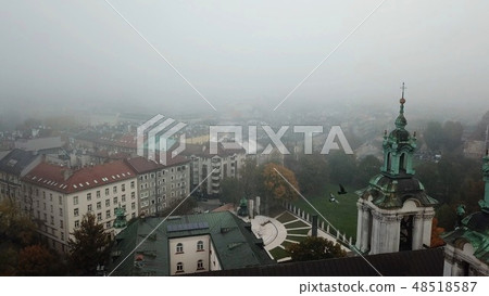Aerial View of Krakow, Wawel Royal Castle, 48518587