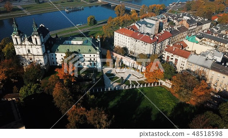 Aerial View of Krakow, Wawel, Royal Castle, Poland, Aerial View of Krakow, Wawel, Royal Castle, Poland, 48518598