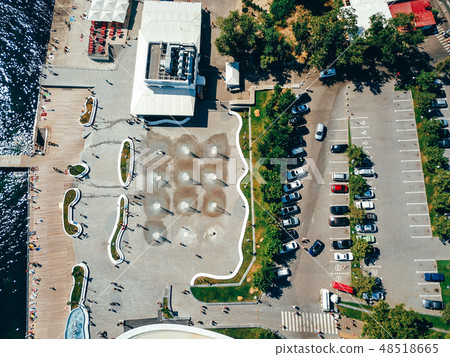 The top view on the picturesque embankment of the bay. 48518665