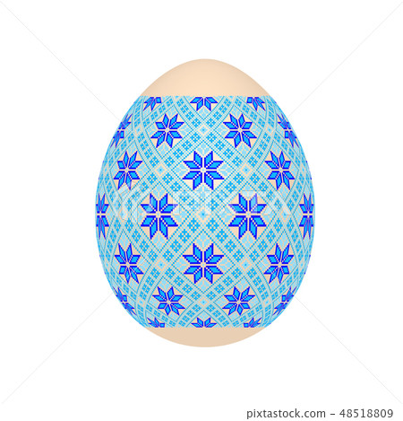 easter egg with ukrainian cross-stitch pattern easter egg with ukrainian cross-stitch pattern 48518809