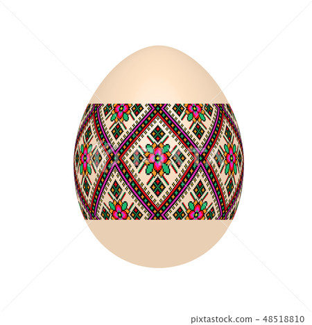 easter egg with ukrainian cross-stitch pattern easter egg with ukrainian cross-stitch pattern 48518810