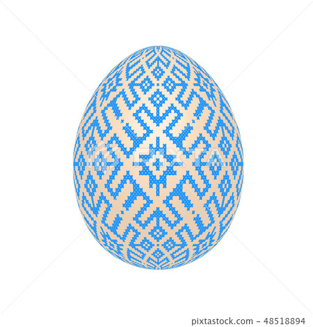 easter egg with ukrainian cross-stitch pattern easter egg with ukrainian cross-stitch pattern 48518894