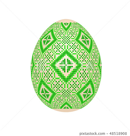 easter egg with ukrainian cross-stitch pattern easter egg with ukrainian cross-stitch pattern 48518908