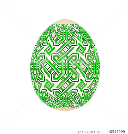 easter egg with ukrainian cross-stitch pattern easter egg with ukrainian cross-stitch pattern 48518909