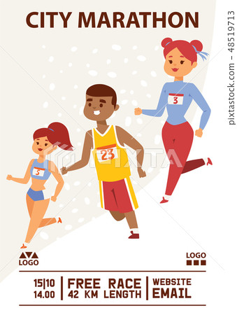 Marathon vector runner people running jogging background sportsman man woman character fitness Marathon vector runner people running jogging background sportsman man woman character fitness 48519713