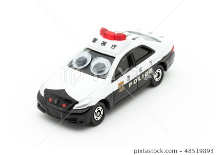 Police car with seals seal: wiggly-eyed police car 48519893