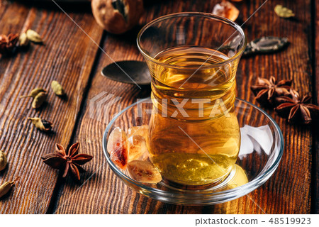Spiced tea in armudu glass 48519923
