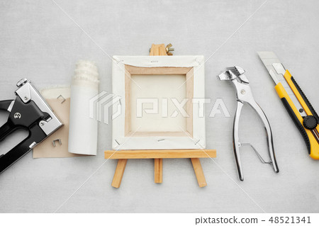 Painters supplies. Top view. 48521341