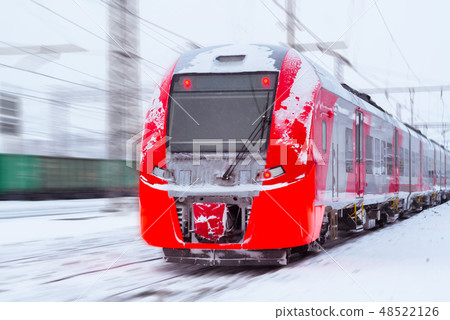 train rides by rail in winter 48522126