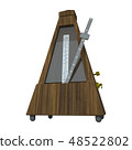 3D rendering illustration metronome on white background 48522802