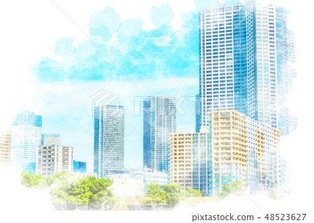 Real estate image Watercolor style Real estate image Watercolor style 48523627