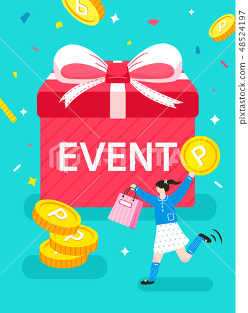 Shopping Flat Popup Shopping Flat Popup 48524197