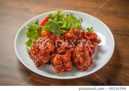 Yannyom chicken Korean spicy chicken (Yangnyeom Chicken) 48524394