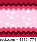 heart pattern pink curly lines pastel background 48524774