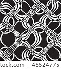 white curly cross black background 48524775