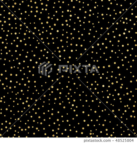Glitter gold seamless pattern with polka dots. Hipster trendy effect. EPS 10 48525804