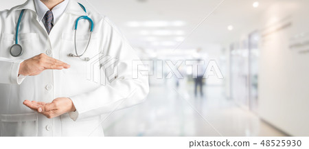 Doctor open hands for your text banner design. Doctor open hands for your text banner design. 48525930