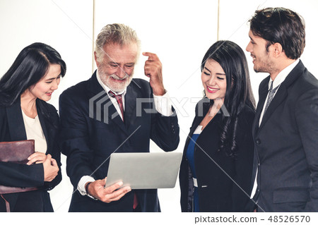 Business people, manager and employee in meeting. Business people, manager and employee in meeting. 48526570