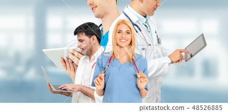 Medical and healthcare doctor people group. Medical and healthcare doctor people group. 48526885