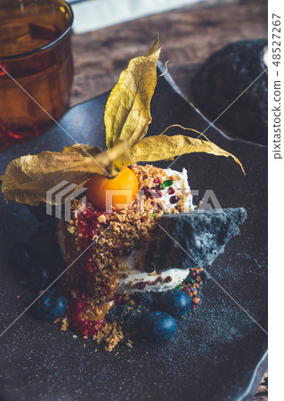 Icelandic ice cream menu with sugar cane. 48527267