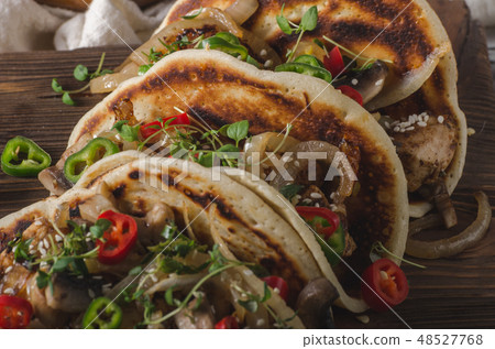 Homemade chicken pepper tacos Homemade chicken pepper tacos 48527768