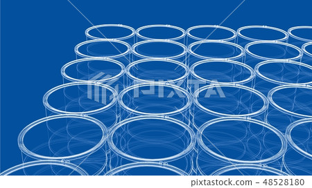 Group of oil barrels. Vector rendering of 3d Group of oil barrels. Vector rendering of 3d 48528180