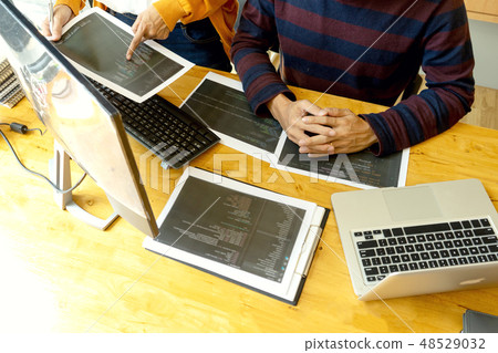 programmer work with Developing programming programmer work with Developing programming 48529032