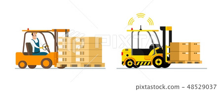 Smart Logistic. Automatic and Man-driven Forklift Smart Logistic. Automatic and Man-driven Forklift 48529037