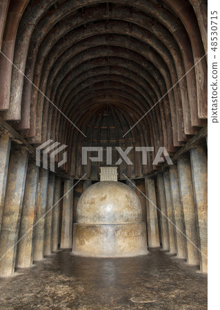 Rock cut stupa, Karla caves, Pune, Maharashtra 48530715