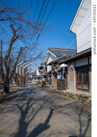 沿群馬縣Rakuraka町的城大鎮大分Yuukawa堰 沿群馬縣Rakuraka町的城大鎮大分Yuukawa堰 48530832
