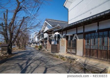 沿群馬縣Rakuraka町的城大鎮大分Yuukawa堰 沿群馬縣Rakuraka町的城大鎮大分Yuukawa堰 48530833