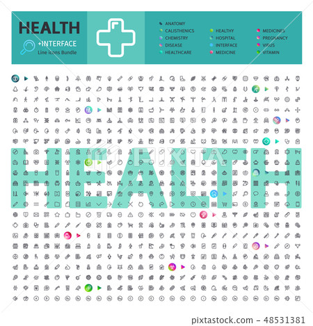 Health Thematic Collection of Line Icons Health Thematic Collection of Line Icons 48531381