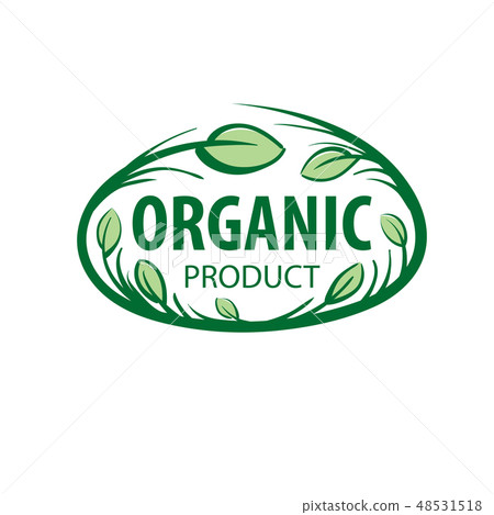 Vector sign organic product on white background 48531518