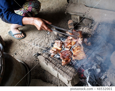 fresh rural delicious grilled meats ribs and pork 48532001