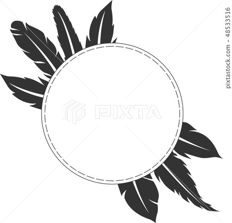 feather frame, vector design. -插圖素材 [48533516] - PIXTA圖庫